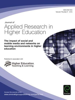 cover image of Journal of Applied Research in Higher Education, Volume 7, Issue 1